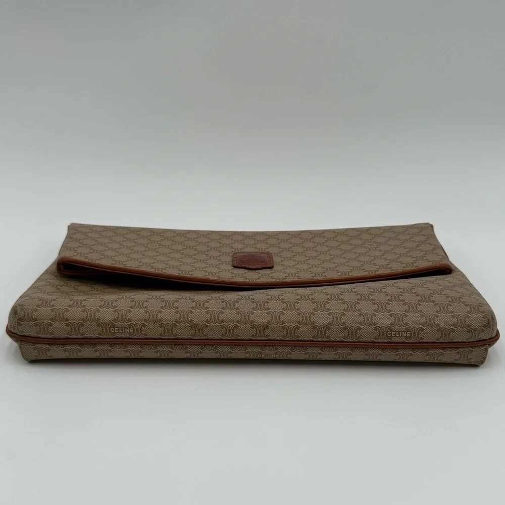Authentic Vintage Celine Macadam Triomphe Leather Clutch Bag - Picture 10 of 17
